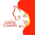 Happy ganesh chaturthi festival stylish card design Royalty Free Stock Photo