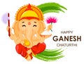 Happy Ganesh Chaturthi greeting card Royalty Free Stock Photo