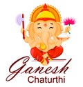 Happy Ganesh Chaturthi greeting card Royalty Free Stock Photo
