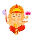 Happy Ganesh Chaturthi greeting card Royalty Free Stock Photo
