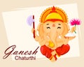 Happy Ganesh Chaturthi greeting card Royalty Free Stock Photo