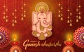 Happy Ganesh Chaturthi greetings festival Royalty Free Stock Photo