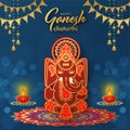 Happy Ganesh Chaturthi greetings festival Royalty Free Stock Photo
