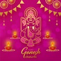 Happy Ganesh Chaturthi greetings festival Royalty Free Stock Photo