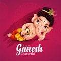 happy Ganesh Chaturthi greetings. vector illustration design