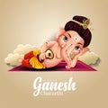 happy Ganesh Chaturthi greetings. vector illustration design Royalty Free Stock Photo