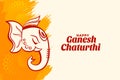 Happy ganesh chaturthi mahotsav festival card design Royalty Free Stock Photo