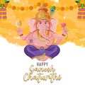 Happy Ganesh Chaturthi Poster Royalty Free Stock Photo