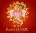 Happy Ganesh Chaturthi Poster Royalty Free Stock Photo