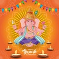 Happy Ganesh Chaturthi Poster Royalty Free Stock Photo