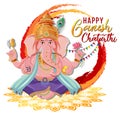 Happy Ganesh Chaturthi Poster Royalty Free Stock Photo