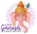 Happy Ganesh Chaturthi Poster Royalty Free Stock Photo