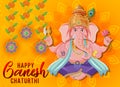 Happy Ganesh Chaturthi Poster Royalty Free Stock Photo