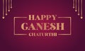 Happy Ganesh Chaturthi stylish text illustration design Royalty Free Stock Photo