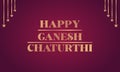 Happy Ganesh Chaturthi stylish text illustration design Royalty Free Stock Photo