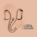 Happy ganesh chaturthi traditional hindu festival background