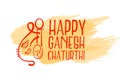 Happy ganesh mahotsav festival wishes card design Royalty Free Stock Photo