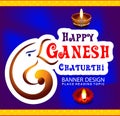 Happy ganesha chaturthi celebration background Royalty Free Stock Photo