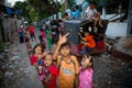 Kids in a slum In jakarta Royalty Free Stock Photo