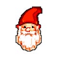 happy garden gnome game pixel art vector illustration
