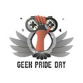 Happy geek pride day illustration design vector Royalty Free Stock Photo