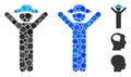 Happy Gentleman Mosaic Icon of Circle Dots