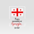 Happy Georgia Independence Day. Graphic design element.