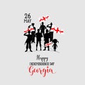 Happy Georgia Independence Day. Graphic design element.