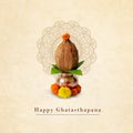 Happy Ghatasthapana, Happy Navratri, Nav durga Royalty Free Stock Photo