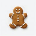 Happy gingerbread man on transparent background