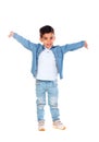 Happy gipsy child dancing Royalty Free Stock Photo