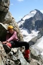 Happy girl climber Royalty Free Stock Photo