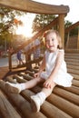 Happy girl in playground