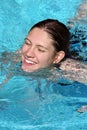 Happy girl in a pool Royalty Free Stock Photo