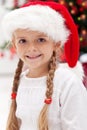 Happy girl portrait at christmas time Royalty Free Stock Photo