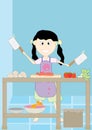 Happy Girl Precook_eps Royalty Free Stock Photo