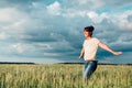 Happy girl spinning in dance Royalty Free Stock Photo