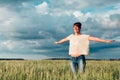 Happy girl spinning in dance Royalty Free Stock Photo