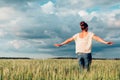 Happy girl spinning in dance Royalty Free Stock Photo