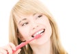 Happy girl with toothbrush Royalty Free Stock Photo
