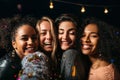 Happy girlfriends taking selfie while standing together Royalty Free Stock Photo