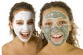 Happy girls with face masks