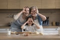 Happy girls and women of different female generations having fun Royalty Free Stock Photo