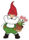 Gnome with a flowers