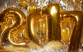 Happy 2017 gold New Year Balloons