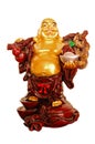 Happy Golden Laughing Buddha figurine Royalty Free Stock Photo