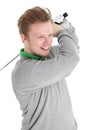 Happy golfer Royalty Free Stock Photo