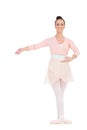 Happy gorgeous ballerina posing for camera Royalty Free Stock Photo