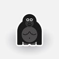 Happy Gorilla cartoon character Royalty Free Stock Photo