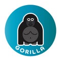 Happy Gorilla childlike cartoon character Royalty Free Stock Photo